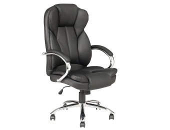 $135 off Black PU Leather Computer Chair w/Metal Base O18