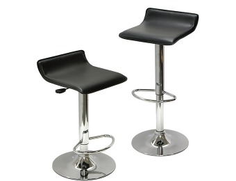74% off Set of 2 Modern Airlift Bar Stools - Black, Red or White