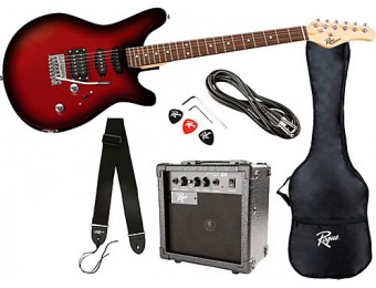 67% off Rogue Rocketeer Electric Guitar Pack Red Burst