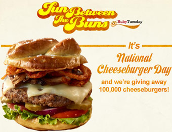 Ruby Tuesday: Free Burger (First 100,000)