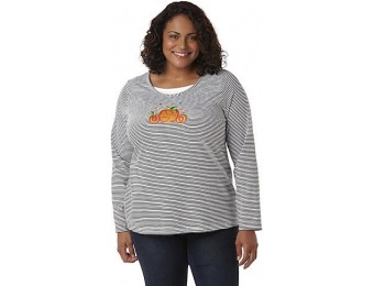 93% off Holiday Editions Plus Size Women's Long-Sleeve Top