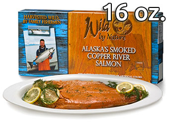 55% off Wild by Nature Alaskan Salmon (16 oz. Smoked Fillets)