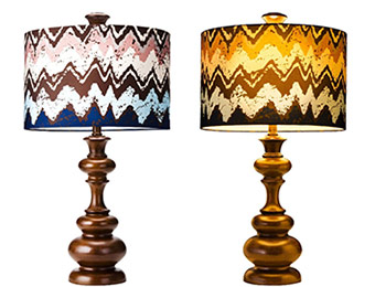 30% off Mudhut Table Lamp with Zig-Zag Shade (Includes CFL Bulb)