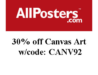 30% off Canvas Art at Allposters.com w/code: CANV92