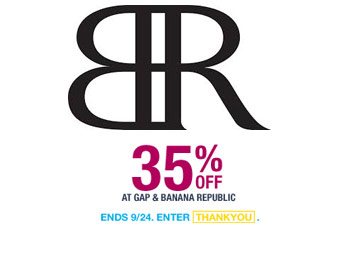 Extra 35% off at Banana Republic w/code: THANKYOU