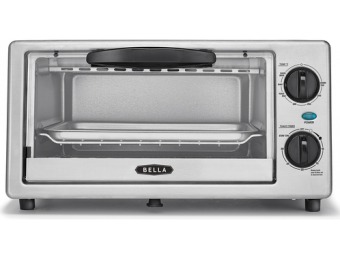 52% off BELLA 4-Slice Stainless Steel Toaster Oven 748812