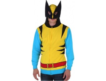 70% off Marvel Wolverine Mens Yellow Suit Up Hoodie