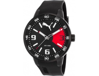 71% off Puma Ion Plated Stainless Steel Red Accents Men's Watch