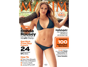 90% off Maxim Magazine Annual Subscription $4.99 / 10 Issues