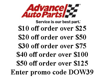 Advance Auto Parts Coupon - Up to $50 off w/code: DOW39