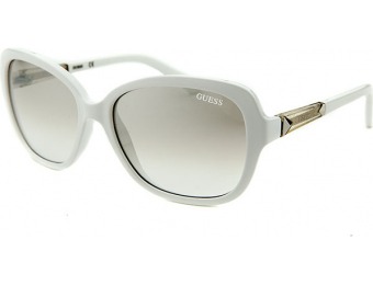 81% off Guess Women's Butterfly White Sunglasses
