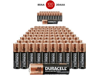 $50 off 100-Pack: 80 AA & 20 AAA Duracell Batteries