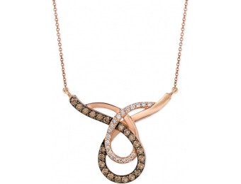 78% off Le Vian Chocolate and White Loop Pendant Necklace