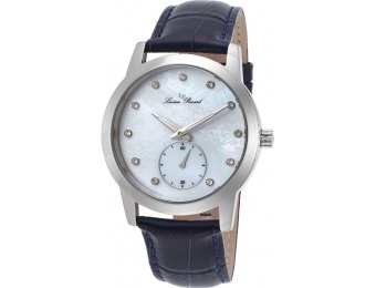 97% off Lucien Piccard Noureddine Leather MOP Dial Watch