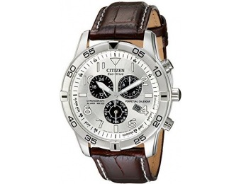 67% off Citizen Stainless Steel Eco-Drive Watch with Leather Band