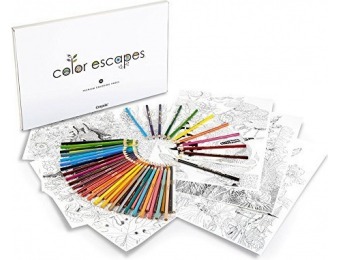 60% off Crayola Color Escapes Coloring Pages & Pencil Kit