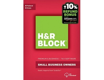 50% off H&R Block Tax Software Premium & Business 2016 Win