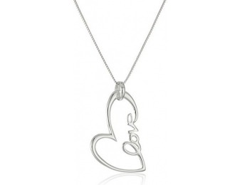 95% off Sterling Silver "Love" Open Heart Pendant Necklace, 18"
