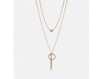 81% off Avenue Layered Stone Tassel Necklace