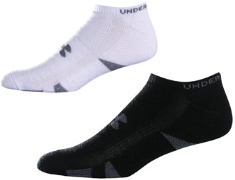 49% off Under Armour HeatGear Trainer No Show Socks, 4-Pack