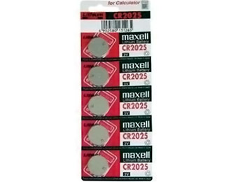 Deal: 5 Pack Maxell Lithium 3V CR2025 Batteries