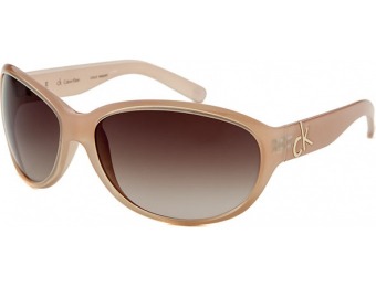 85% off Calvin Klein Women's Oval Light Pink Sunglasses