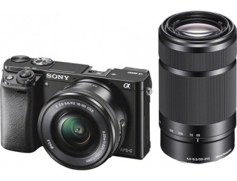 $350 off Sony Alpha a6000 Mirrorless Camera with Lenses