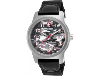 71% off Wenger Men's Field Color Leather Camo Dial Watch