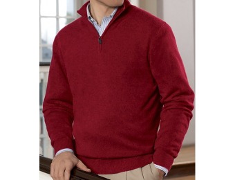 75% off Traveler Cashmere Half-Zip Men's Sweater, Big/Tall
