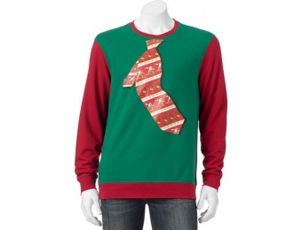 76% off Men's Santa Tie Christmas Sweatshirt