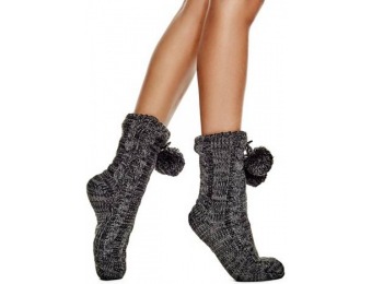 66% off Guess Slipper Socks with Poms