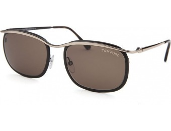 80% off Tom Ford Marcello Square Brown and Rose Sunglasses