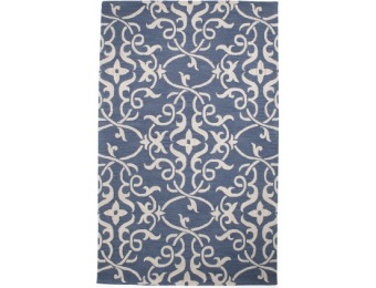 50% off Made In India Wool Tufted Damask Area Rug