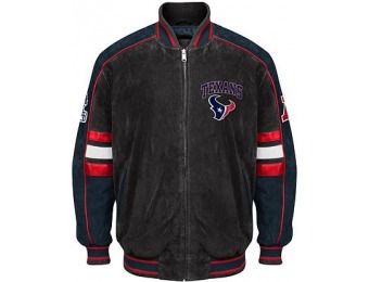 71% off Officially Licensed NFL Suede Jacket - Houston Texans