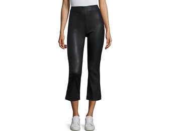 70% off IRO Beck Leather Cropped Flared Pants