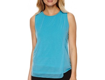 81% off Worthington Double-Layer Chiffon Mesh Pullover Top