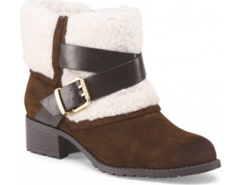 77% off Charles David Faux Fur Cuff Buckle Bootie