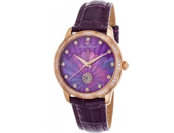 88% off Lucien Piccard Balarina Purple Leather & MOP Dial Watch