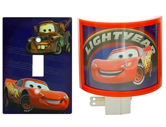 60% off Disney Pixar Cars LED Nite Lite & Wallplate Combo Pack