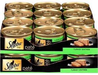 51% off SHEBA Pate Turkey Entrée Canned Cat Food (Pack of 24)