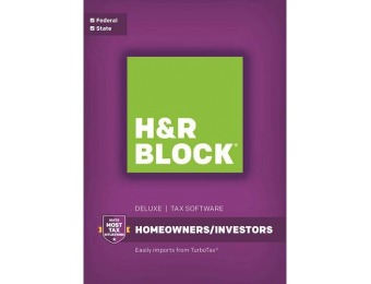 44% off H&R Block Tax Software Deluxe Federal and State, Mac|PC