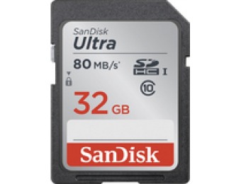 82% off SanDisk Ultra Plus 32GB SDHC Class 10 UHS-1 Memory Card
