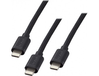 50% off Insignia Apple 10 Ft. Lightning Cable 3-Pack (Black)