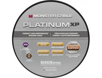 67% off Monster Platinum XP Clear Jacket MKIII 100' Speaker Cable