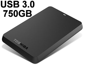 40% off Toshiba Canvio Basics 750GB USB 3.0 Portable Hard Drive