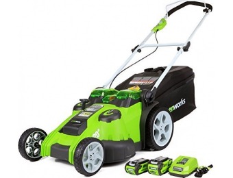 41% off GreenWorks 25302 G-MAX 40V Twin Force 20-Inch Cordless Lawn Mower