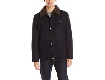 93% off Kenneth Cole New York Men's Wool Car Coat with Sherpa Collar