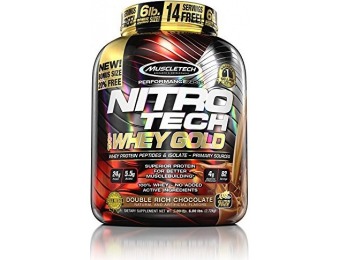 49% off MuscleTech NitroTech Whey Gold, 100% Pure Whey Protein