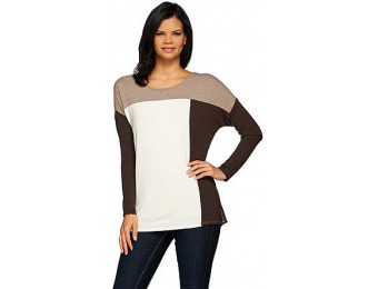77% off Women with Control Controlways Color-Block Knit Tunic
