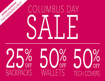 50% off Tech Covers, 50% off Wallets & 25% off Backpacks